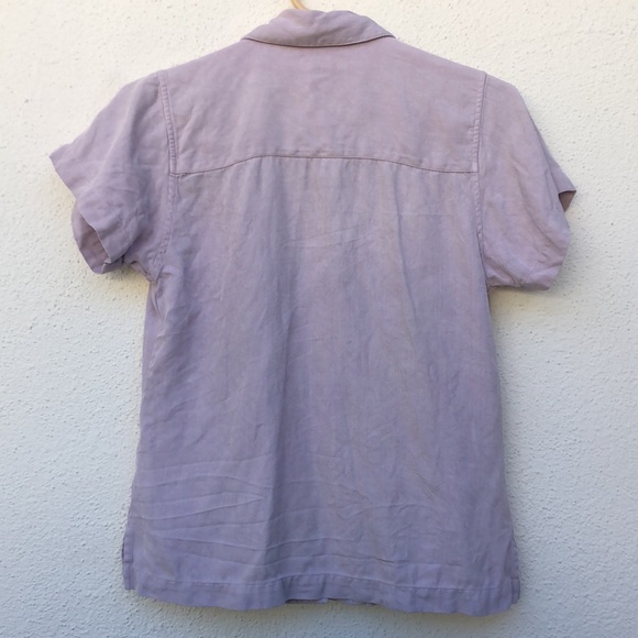 Tommy Bahama silk button down shirt in taupe - Picture 2 of 5